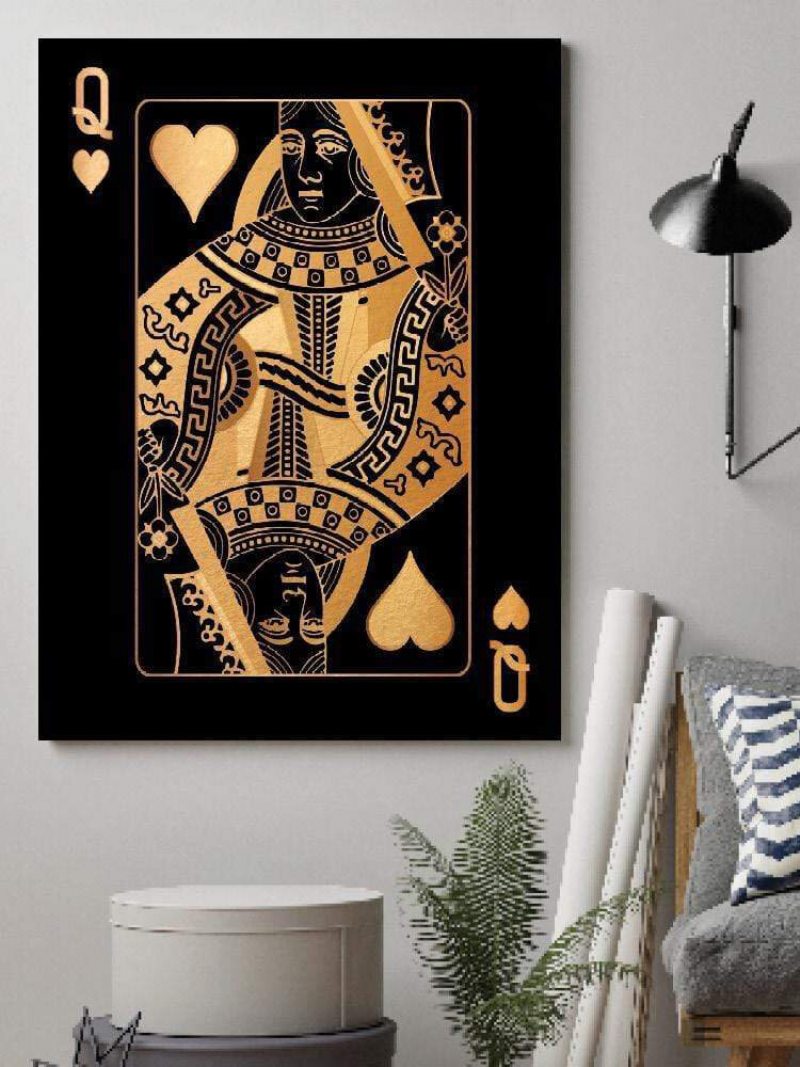 Poker Q Pattern Obraz Na Plátne Nezarámované Nástenné Umelecké Plátno Obývacia Izba Home Decor