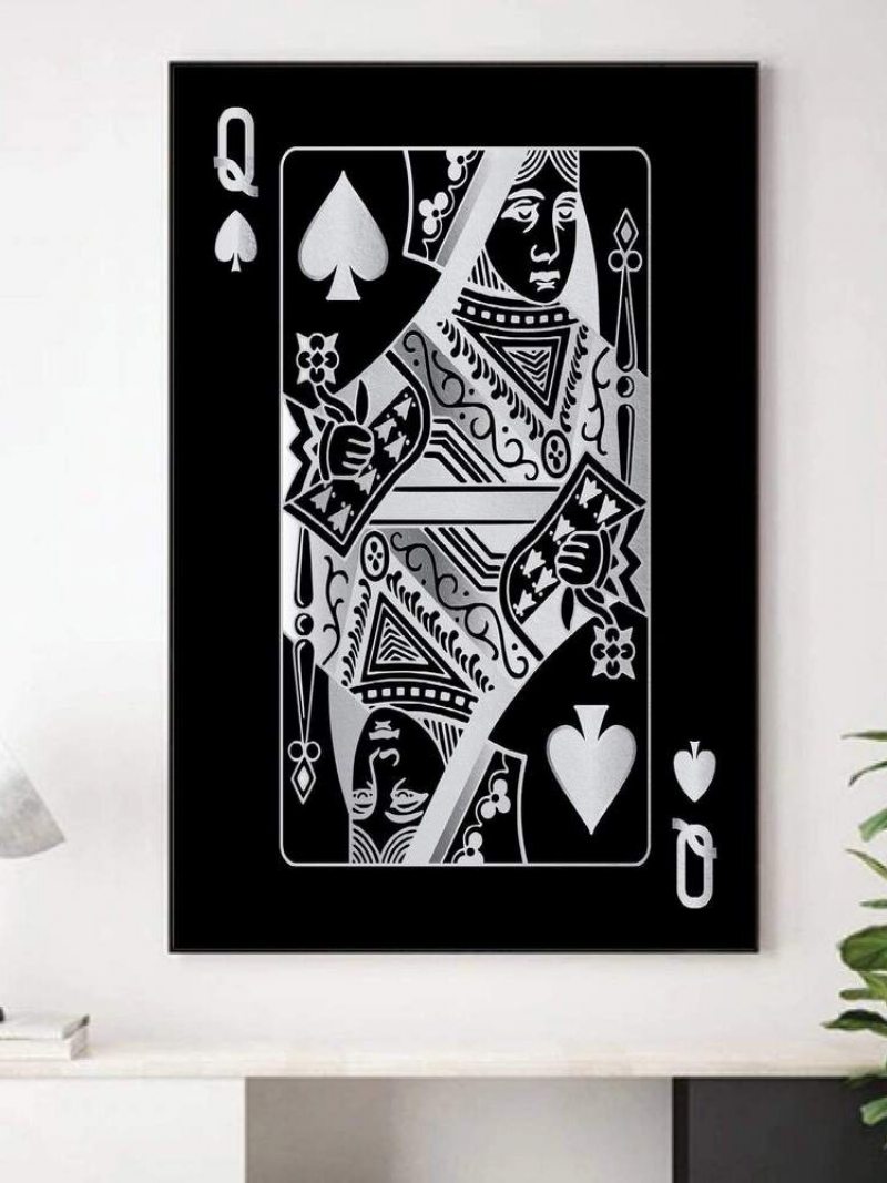 Poker Q Pattern Obraz Na Plátne Nezarámované Nástenné Umelecké Plátno Obývacia Izba Home Decor