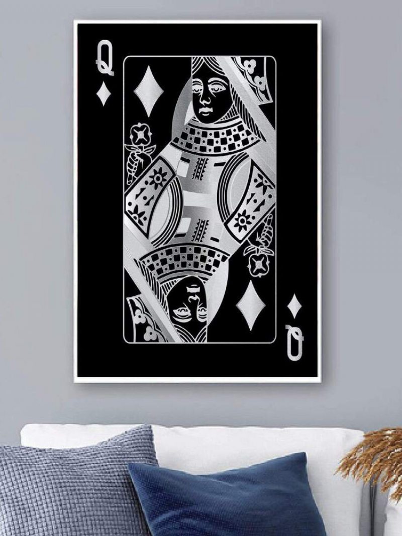 Poker Q Pattern Obraz Na Plátne Nezarámované Nástenné Umelecké Plátno Obývacia Izba Home Decor