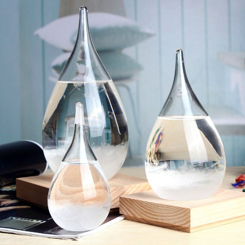 Predpoveď Počasia Crystal Drops Tvar Vody Storm Glass Home Dekor Vianočný Darček