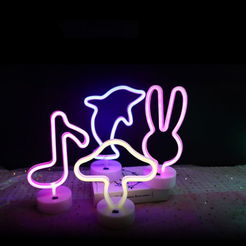 Rainbow Led Neon Night Light Sign Holiday Xmas Party Svadobné Dekorácie Detská Izba Home Decor