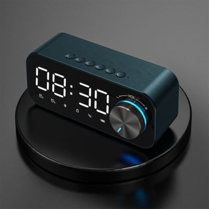 Reproduktor Bluetooth Silné Basy Prenosné Malé Stereo Mini Hodiny Vonkajší Domáci Budík
