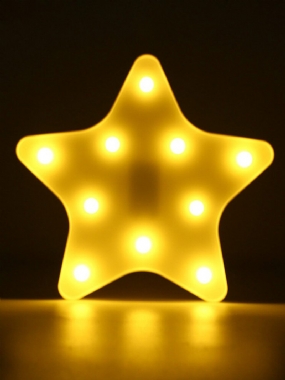 Roztomilá Hviezda Led Nočné Svetlo Nástenné Batériové Svietidlo Detská Spálňa Home Dekor