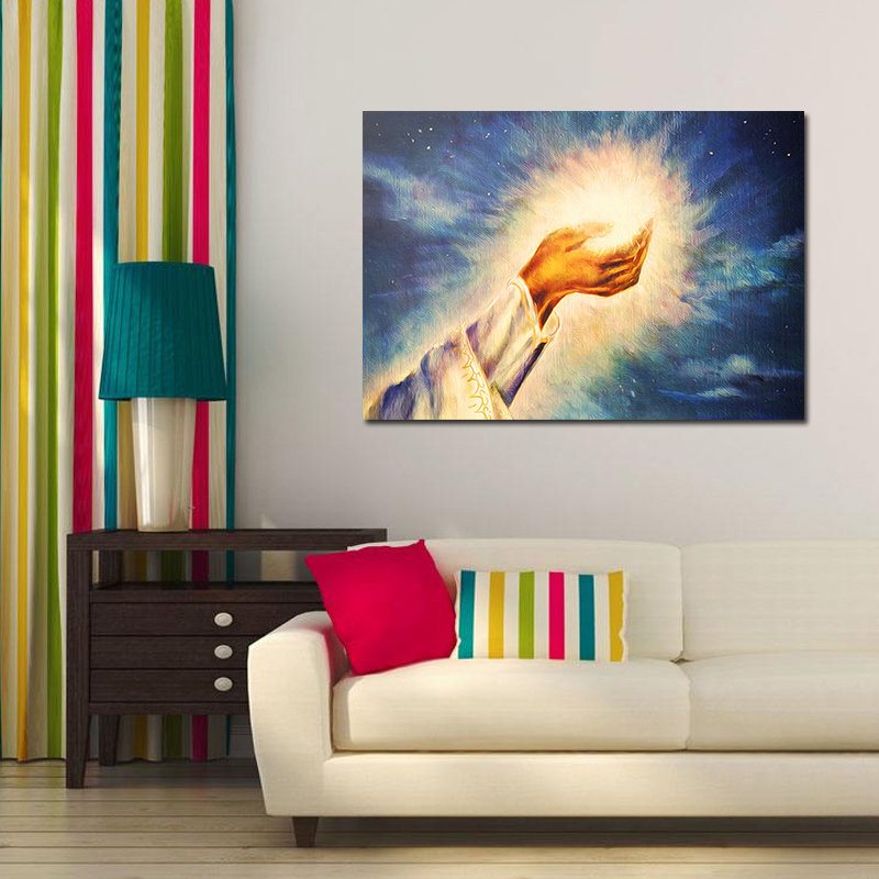 Ručne Maľované Olejomaľby Svetlo Krista Nástenné Maľby Na Domáce Dekorácie