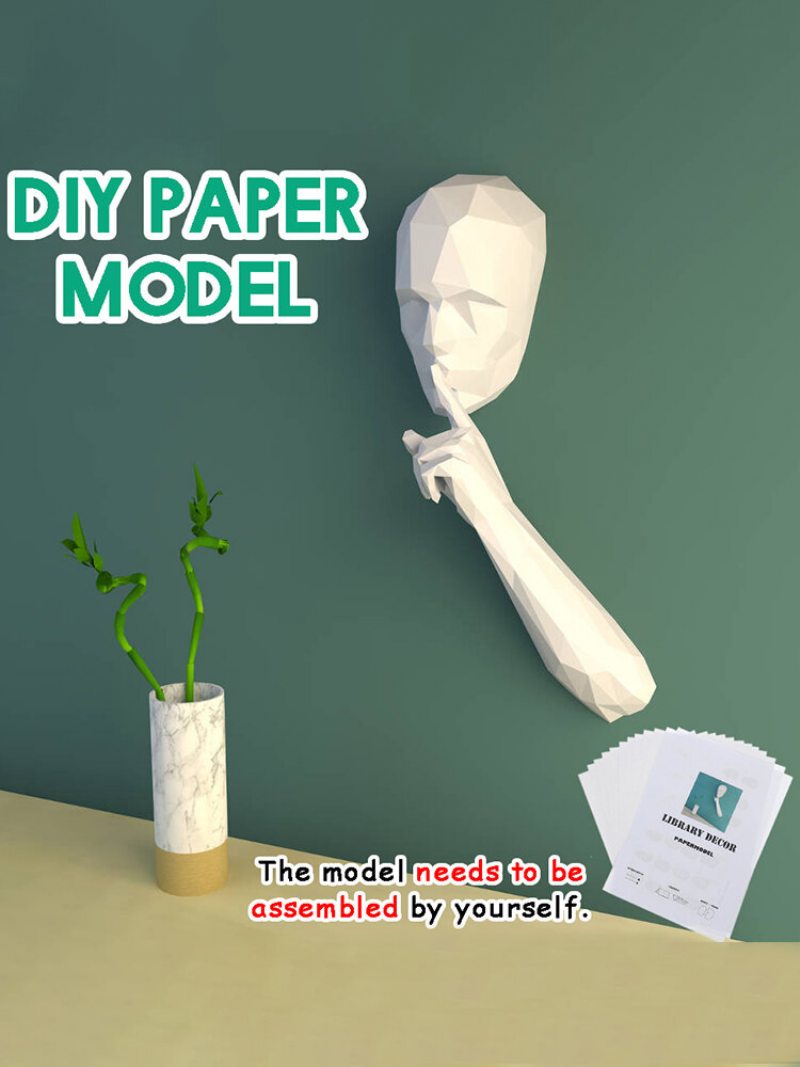 Ručne Vyrobený 3d Papierový Model Tichý Človek Domáce Dekor Obývacia Izba Do Kancelárie Urob Si Sám Remeselný Puzzle Vzdelávacie Detské Hračky Darček