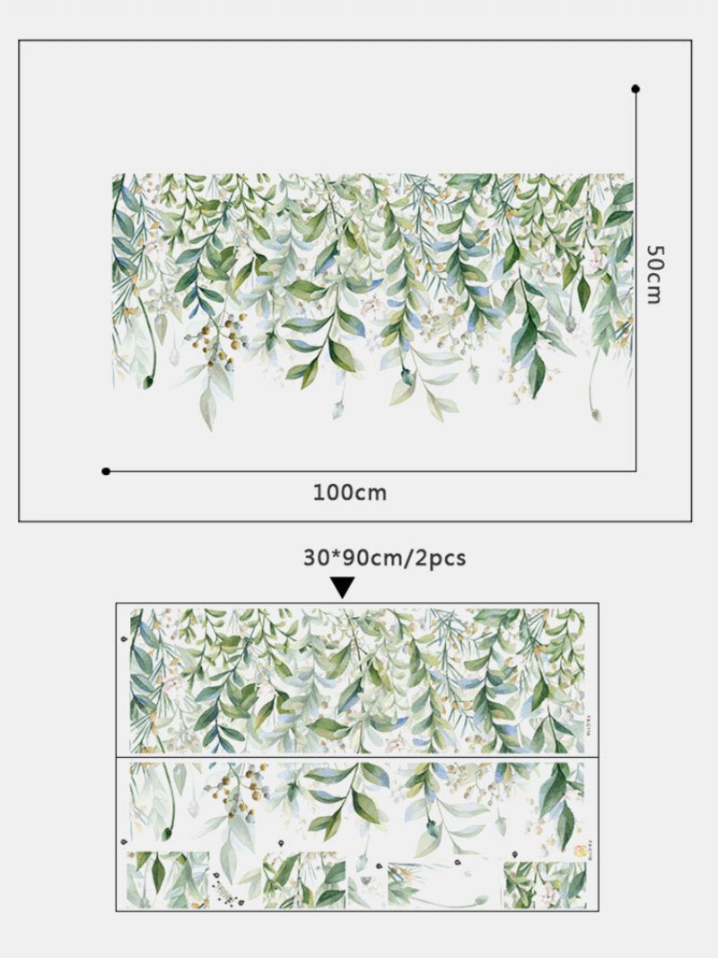 Samolepiace Samolepky Na Stenu So Vzorom Rastlín Pvc Potlačou Do Obývacej Izby Do Spálne