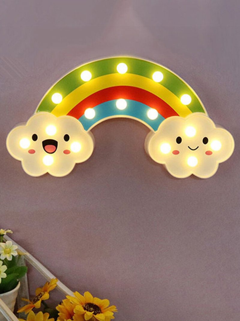 Smile Face Cloud Rainbow Led Nočné Svetlo Kreslená Nočná Lampa Detská Hračka Darčekové