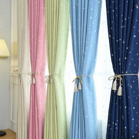 Star Hot Silver Curtain Viacfarebné Závesy Pre Hotelové Inžinierstvo Obývacia Izba Spálňa Vysokokvalitný Flanelový Záves