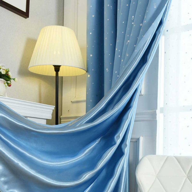 Star Hot Silver Curtain Viacfarebné Závesy Pre Hotelové Inžinierstvo Obývacia Izba Spálňa Vysokokvalitný Flanelový Záves