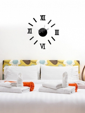 Urob Si Sám Luxusné 3d Zrkadlové Nástenné Hodiny Art Decor Sticker Mute Wall Clock