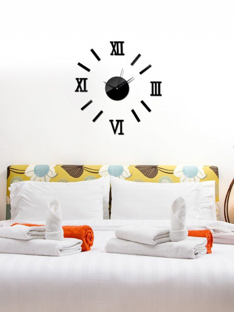 Urob Si Sám Luxusné 3d Zrkadlové Nástenné Hodiny Art Decor Sticker Mute Wall Clock