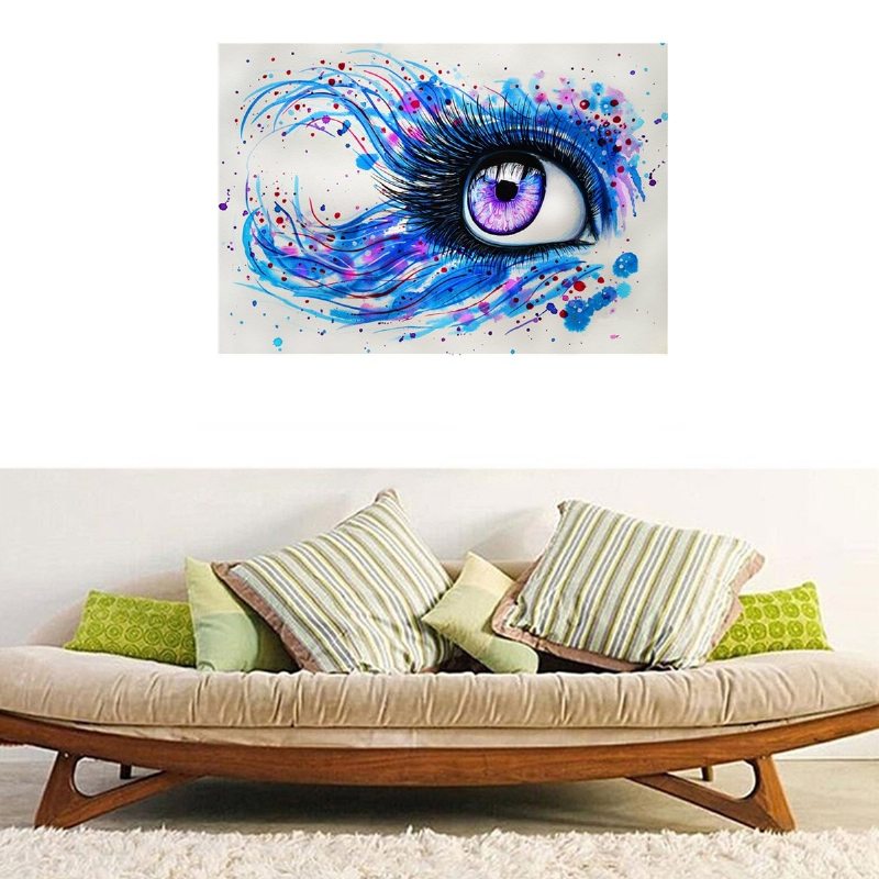 Viacfarebná Farba Na Oči Podľa Čísel Súprava Umelecká Maľba Na Plátne Obývacia Izba Home Decor