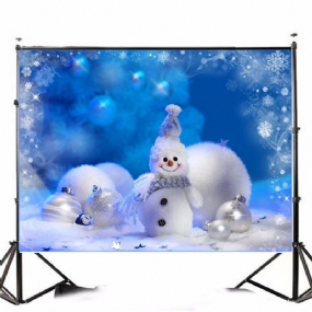 Vinyl Fabric Christmas Snowman Studio Photography Background