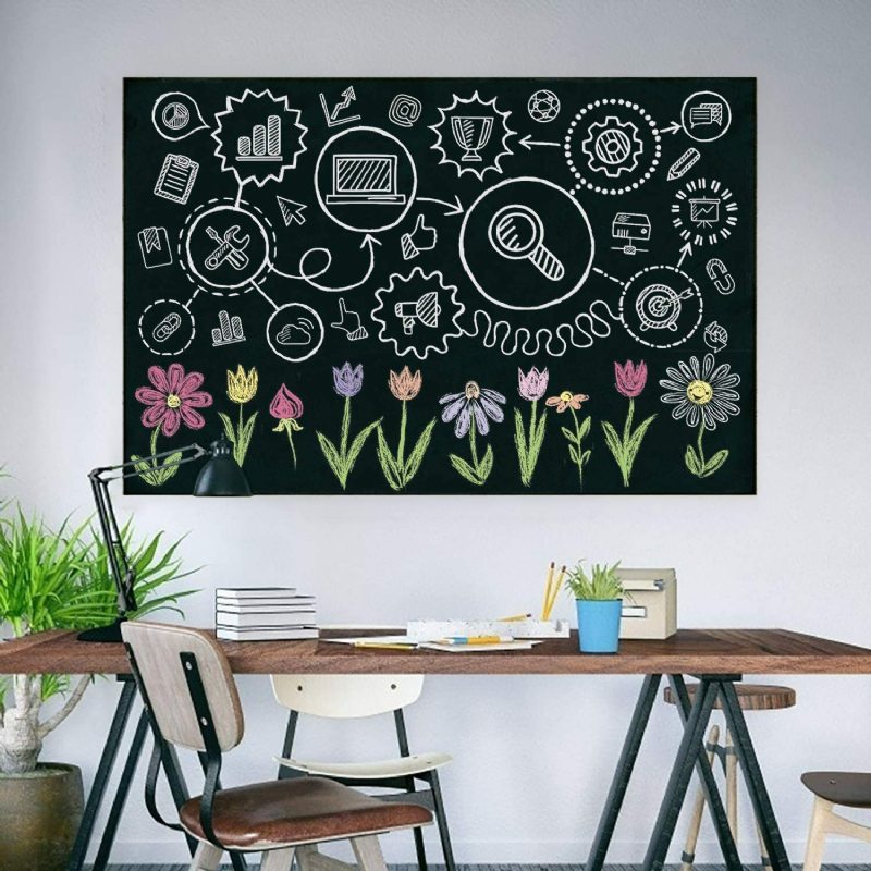 Vinylová Tabuľa Nálepka Na Stenu Samolepiaca Tapeta Na Kontaktný Papier Učebná Do Školy Office Home Modern 200 X 60cm