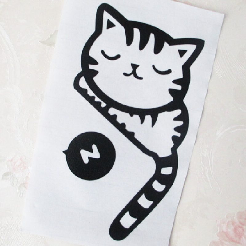 Vinylové Odnímateľné Samolepky Funny Cat Switch Stickers Black Art Decal Home Decor