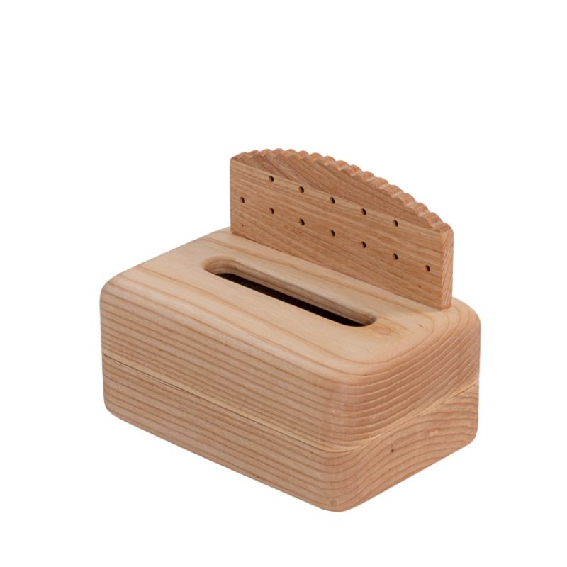 Creative Log Tissue Box Biely Vosk Celodrevené Kitty Pumping Box Box Bear Crown Tvar Sušienok S Kreatívnym Dizajnom