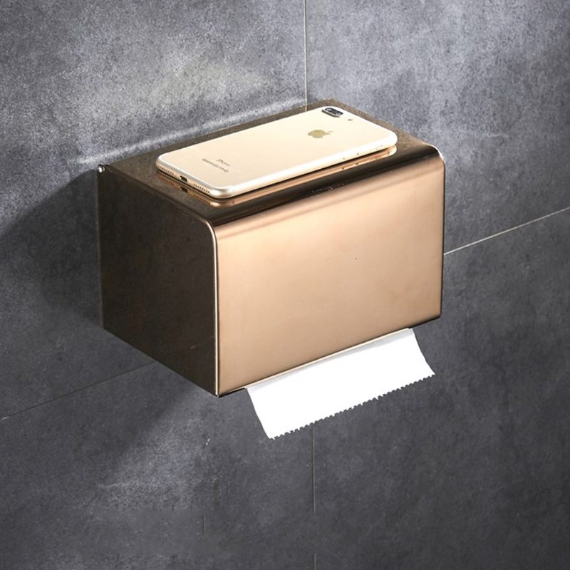 Držiak Na Toaletný Papier Z Nehrdzavejúcej Ocele Bez Dierovania Nástenný Vodotesný Úložný Box Na Bez Klincov Do Kúpeľne