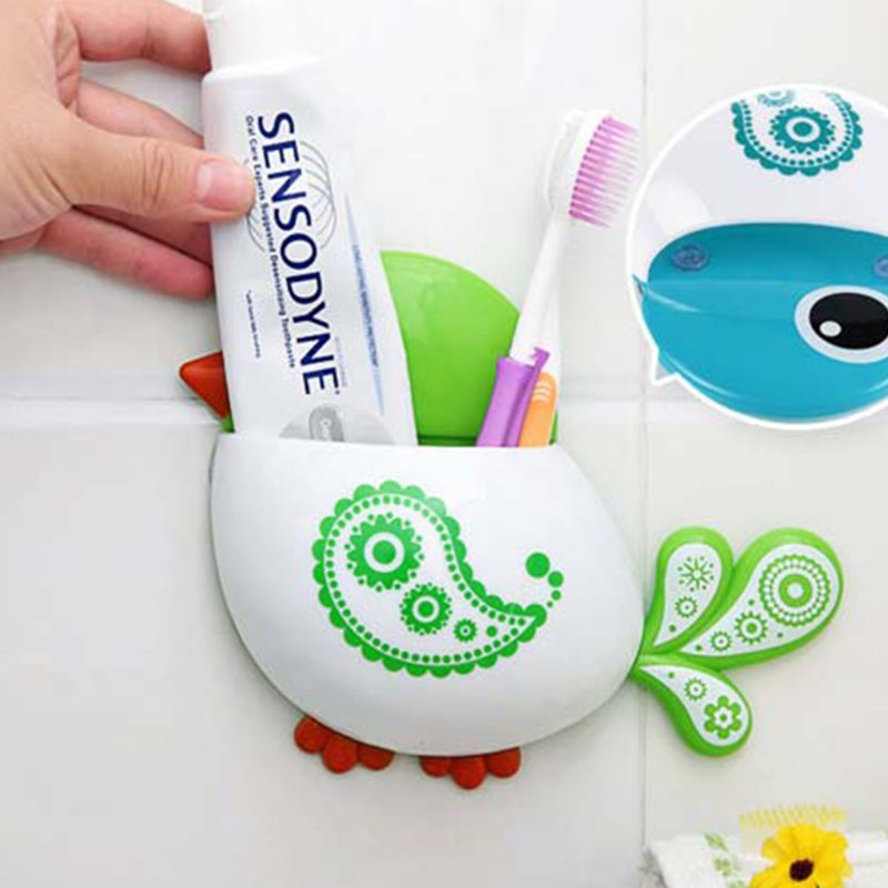 Kreatívny Závesný Držiak Na Zubnú Kefku Organizér Na Vešiaky Do Kúpeľne V Tvare Vtáčika Pre Domácu Ubytovňu