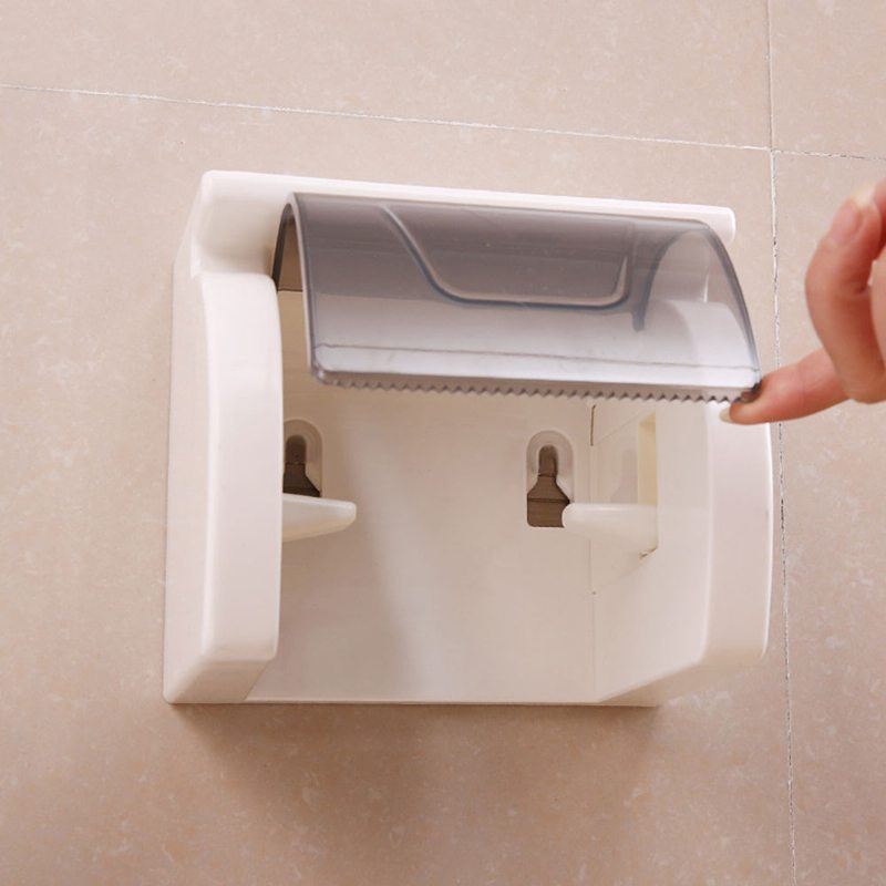 Kúpeľňa Vodotesný Držiak Na Toaletný Podnos Polička Na Papierové Vreckovky Na Kotúč Bez Dierovača