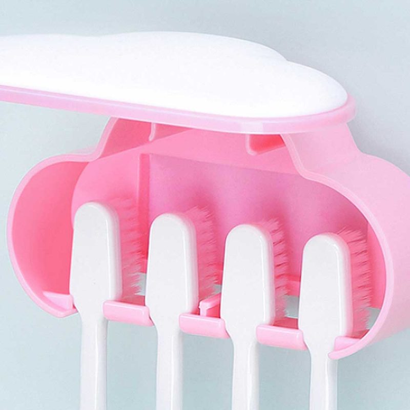 Samohybný Dávkovač Zubnej Pasty Krásny Automatický Stláčací Set Protiprach Štýlová Polička Na Zubnú Kefku Nástenná Odkladacia Žiadne Vŕtanie V Kúpeľniach
