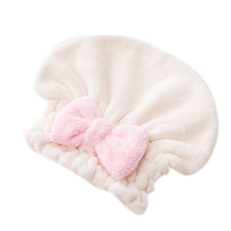 Super Absorpčná Čiapka Na Sušenie Vlasov Bow Coral Velvet Magic Shower Cap