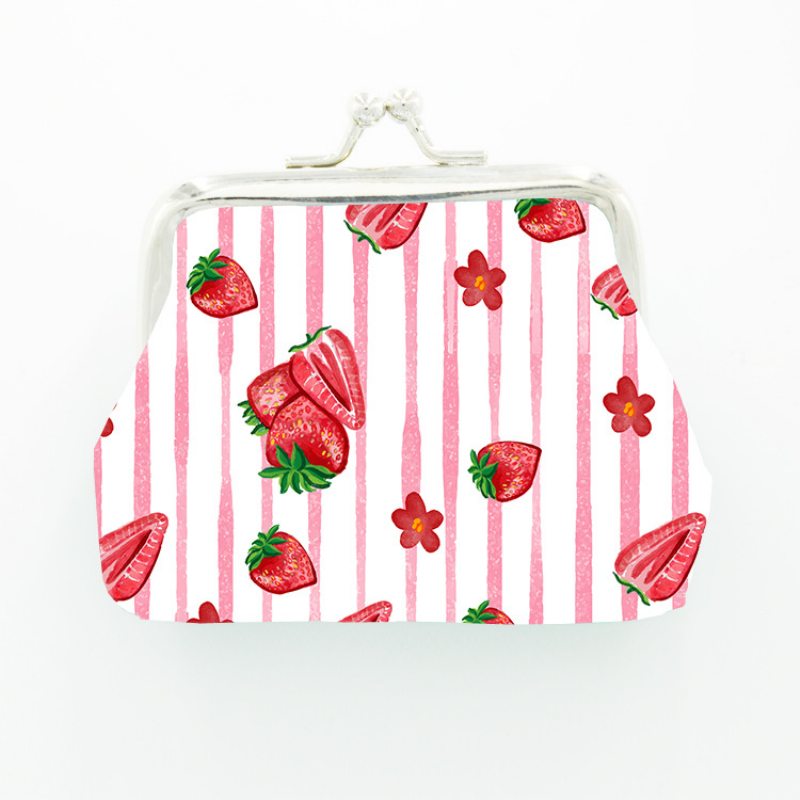 2023 Inovatívny Dizajn Pu Materiál S Potlačou Ovocia Roztomilá Dievčenská Peňaženka Na Mince Letnej Farby Lady Bag
