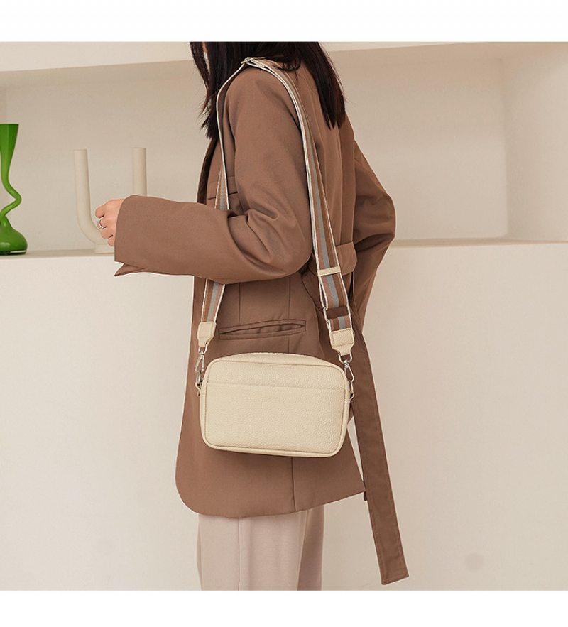 2023 New Trend Dámske Tašky Jednofarebné Pu Messenger Bag Dámska Malá Taška Cez Rameno Štvorcová