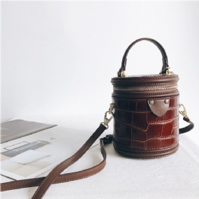 2023 Okrúhla Malá Škatuľka Kožená Dámska Taška Box Bag Módna Prenosná Tide Bucket Bag