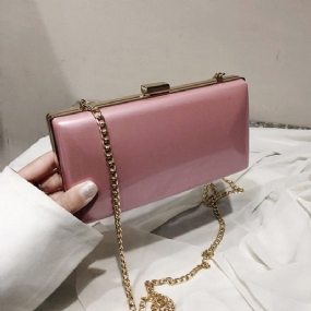 Advanced Sense Bag Foreign Air Female Bag 2023 New Wave Kórejská Verzia Wild Patent Leather Clutch Bag Chain Messenger Bag