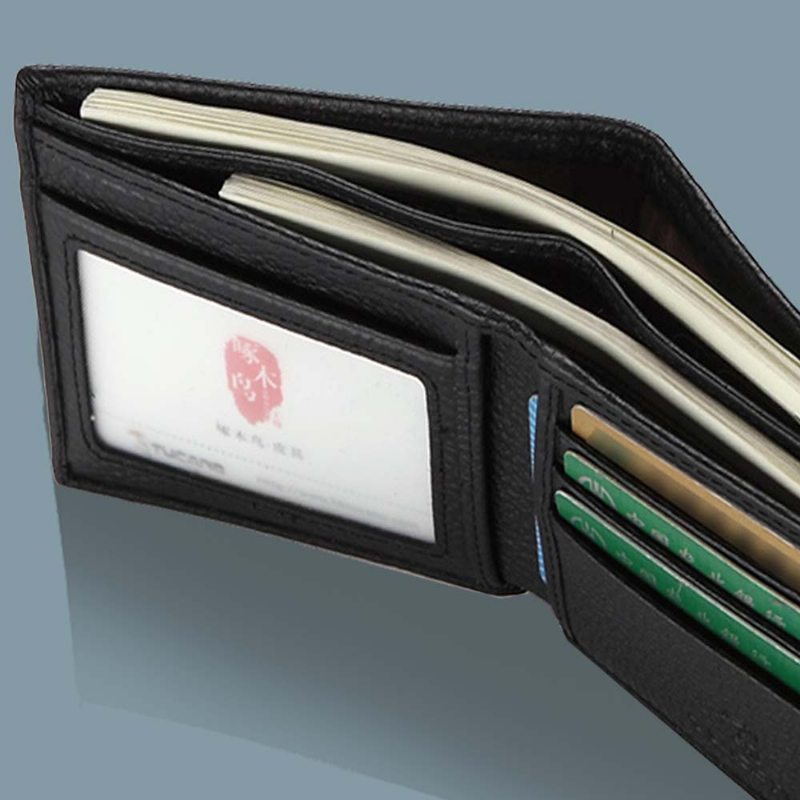 Bifold Side Flip Wallet Špičková Biznis Pánska Peňaženka Multifunkčná Kabelka Extra Kapacitná Cestovná