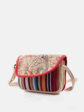 Dámska Canvas National Mini Crossbody Kabelka Messenger Bag