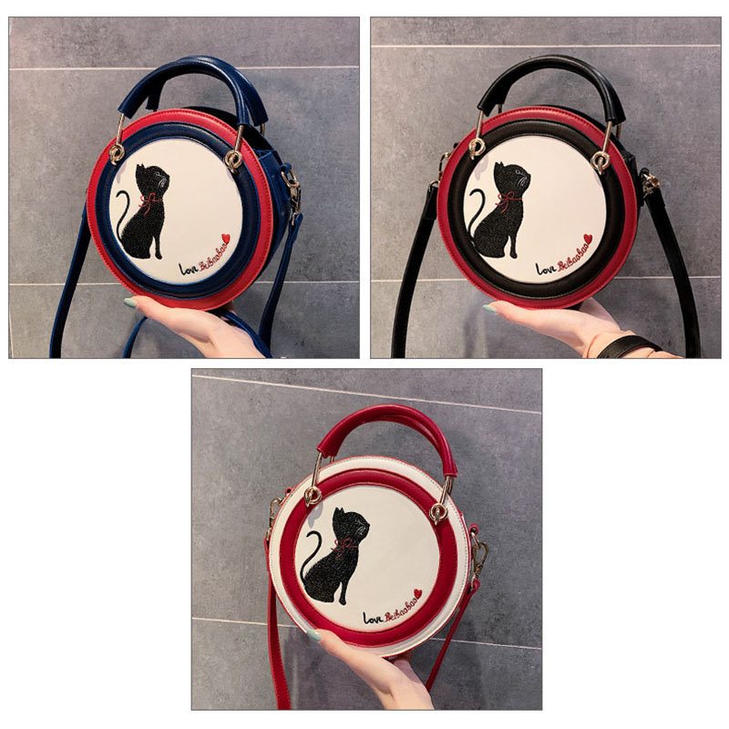 Dámska Crossbody Kabelka Cat Vzor