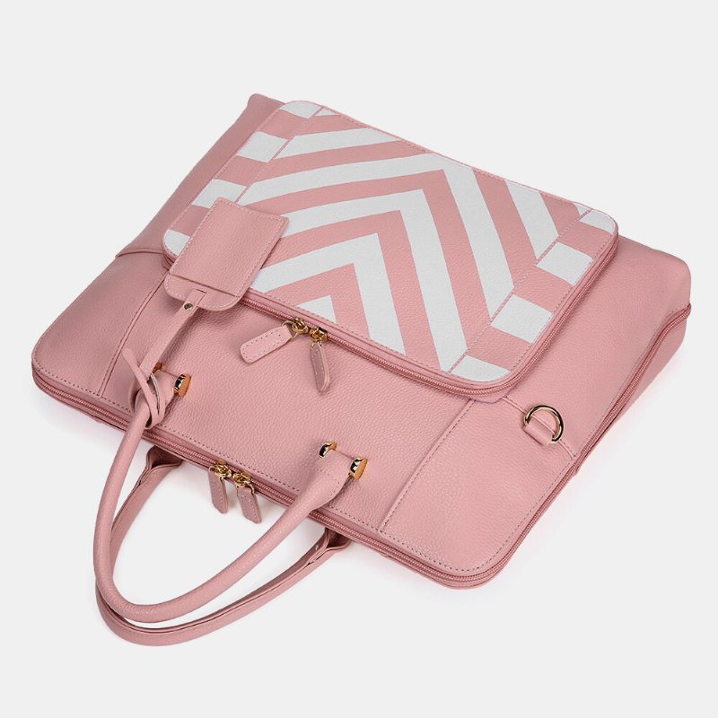 Dámska Dizajnová Pruhovaná Biznis Kabelka Multifunkčná Crossbody