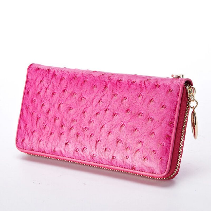 Dámska Elegantná Peňaženka Z Pravej Kože Clutches Bag Wristlet Wallet