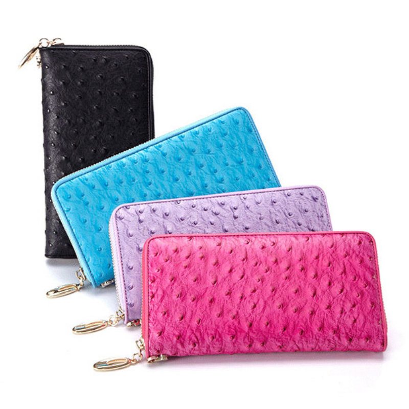 Dámska Elegantná Peňaženka Z Pravej Kože Clutches Bag Wristlet Wallet