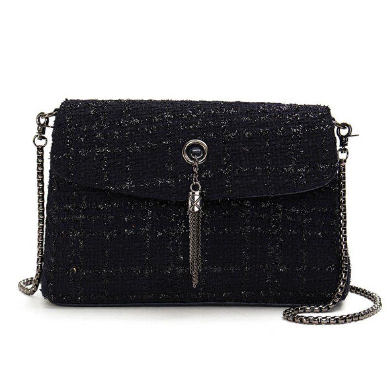 Dámska Elegantná Vlnená Taštička So Strapcom Cez Rameno Crossbody Kabelka