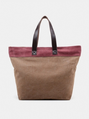 Dámska Kabelka Canvas Hitcolor Tote Bag Neformálna Cez Rameno