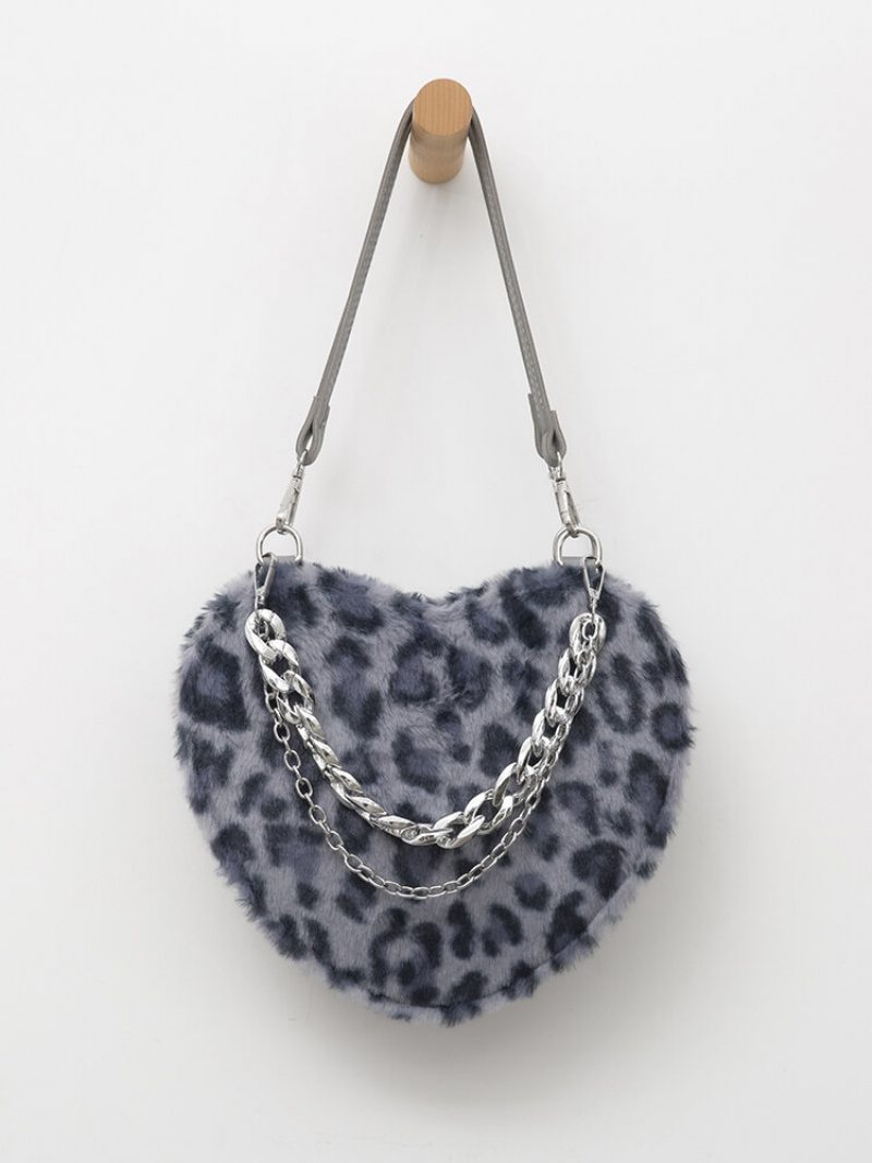 Dámska Kabelka Dacron Casual Leopard Chain Crossbody Bag