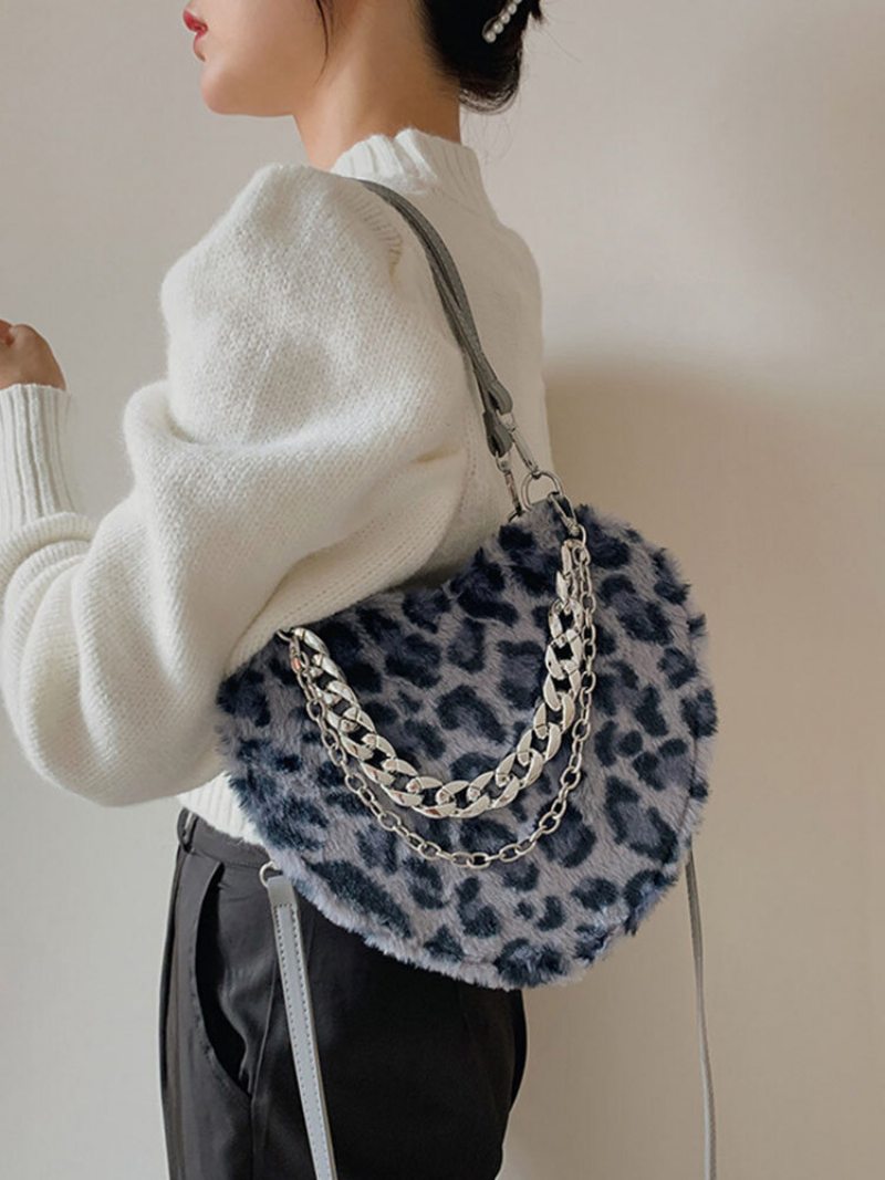 Dámska Kabelka Dacron Casual Leopard Chain Crossbody Bag