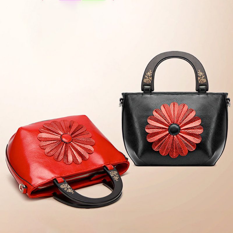 Dámska Kabelka National Pu Leather Flower Crossbody