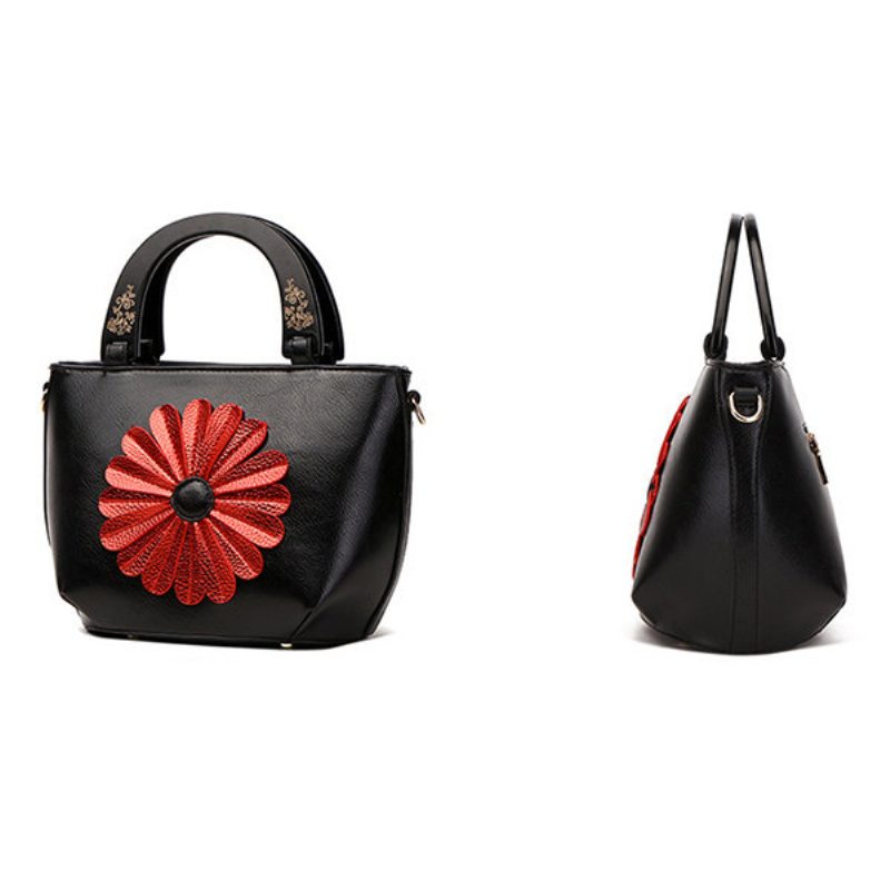 Dámska Kabelka National Pu Leather Flower Crossbody