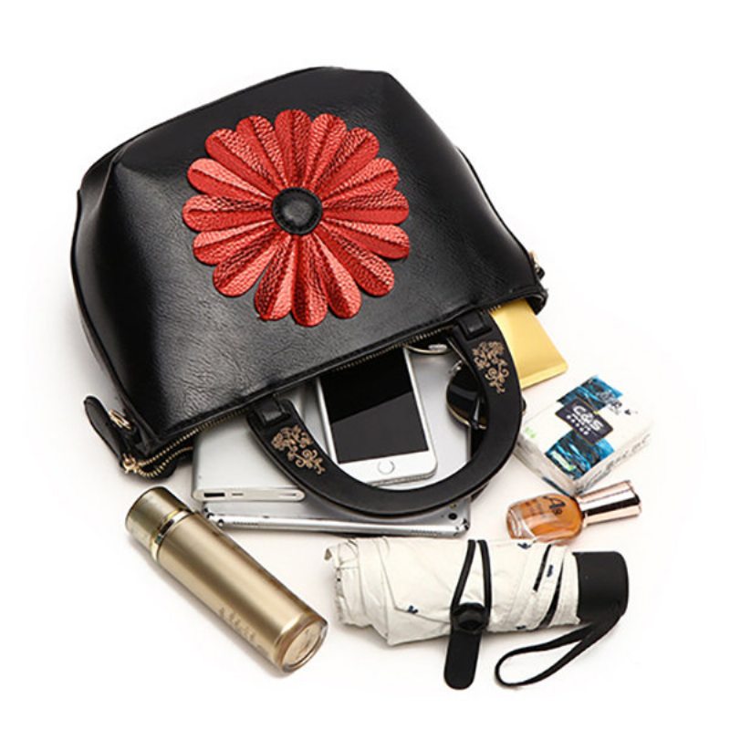 Dámska Kabelka National Pu Leather Flower Crossbody