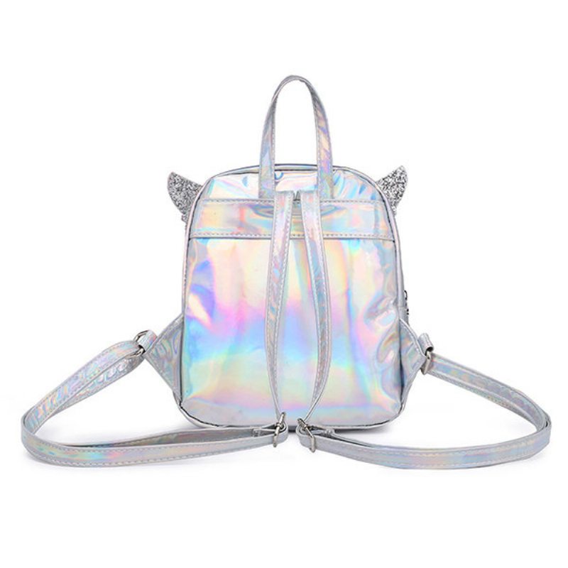 Dámska Laserová Taška Cez Rameno Sequin Wings Backpack Roztomilá Reflexná