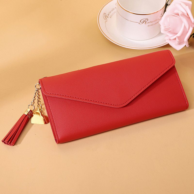 Dámska Peňaženka S Dlhým Módnym Strapcom S Príveskom Na Karty Simple Fashion Clutch Women