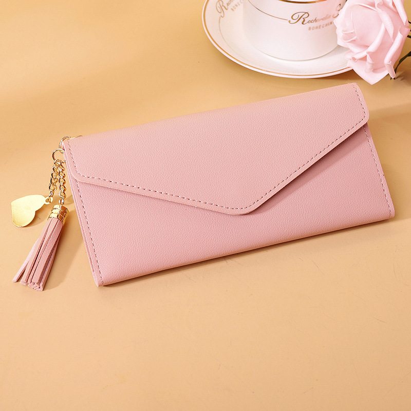 Dámska Peňaženka S Dlhým Módnym Strapcom S Príveskom Na Karty Simple Fashion Clutch Women