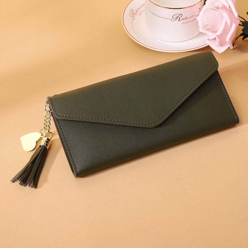 Dámska Peňaženka S Dlhým Módnym Strapcom S Príveskom Na Karty Simple Fashion Clutch Women