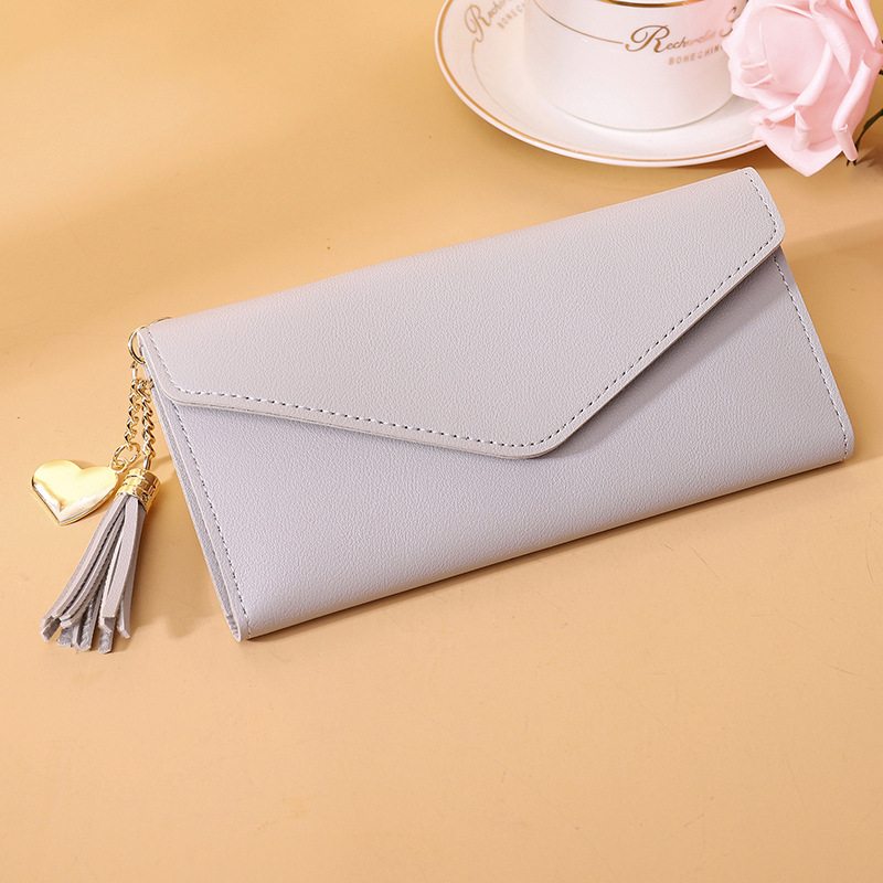 Dámska Peňaženka S Dlhým Módnym Strapcom S Príveskom Na Karty Simple Fashion Clutch Women