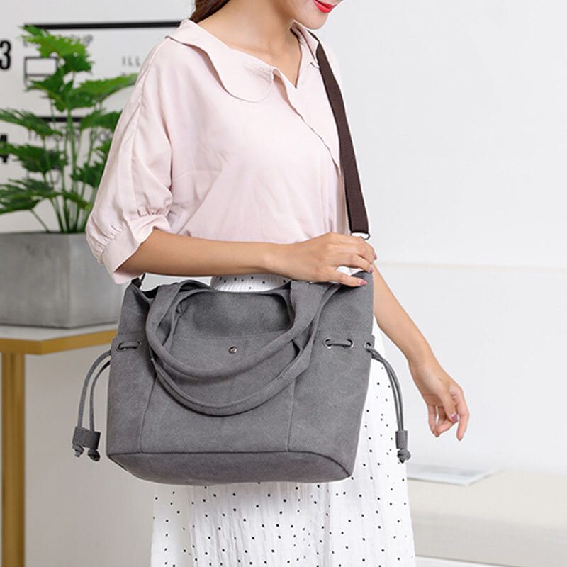 Dámska Plátenná Veľkokapacitná Crossbody Kabelka