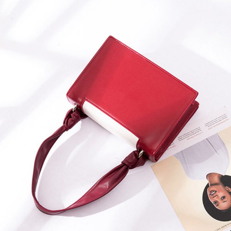 Dámska Pu Kožená Kabelka Na Voľný Čas Patchwork Crossbody Neformálna Cez Rameno