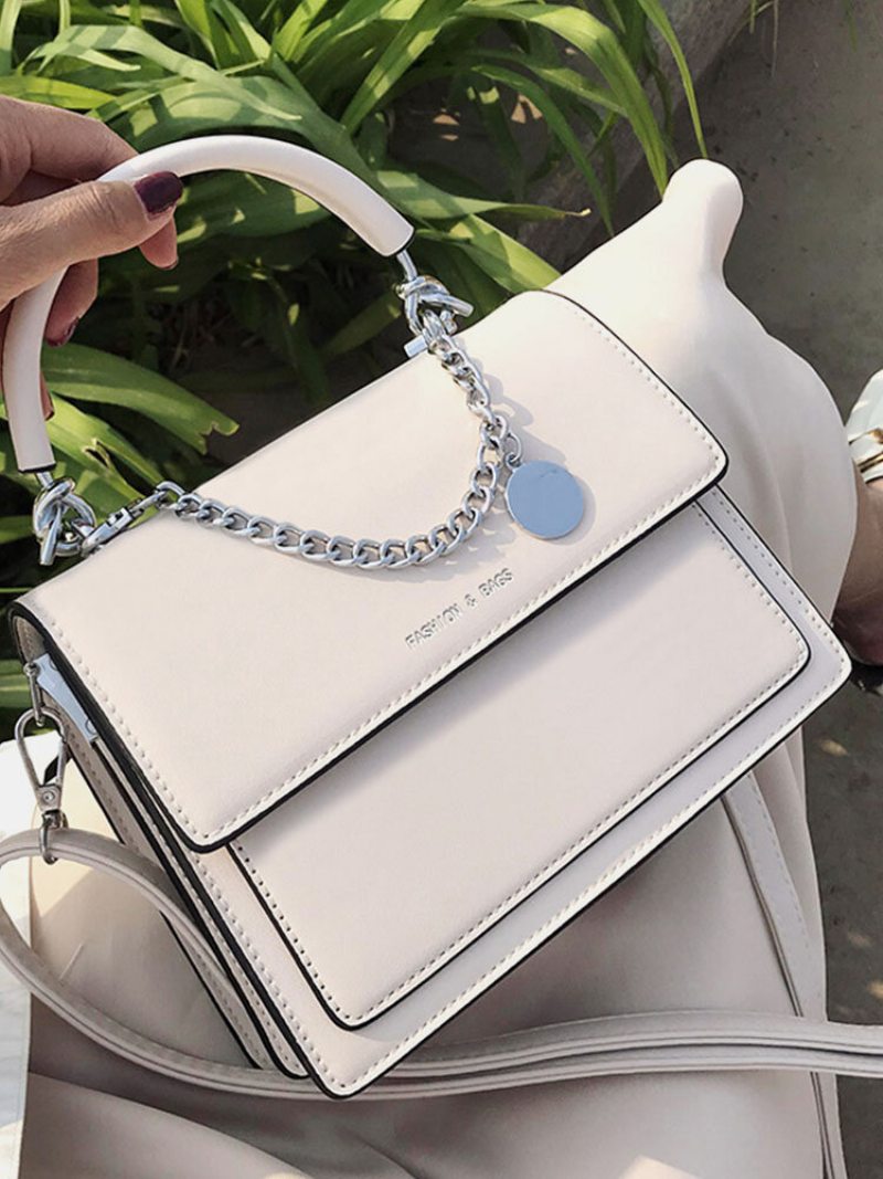 Dámska Pu Textúrovaná Malá Taška Fashion Simple Small Square Bag Chain Croosbody